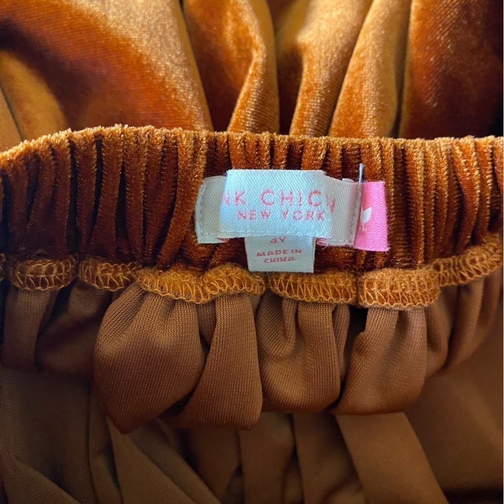 Pink Chicken Gianna Skirt Burnt Orange Velour - Picture 11 of 11